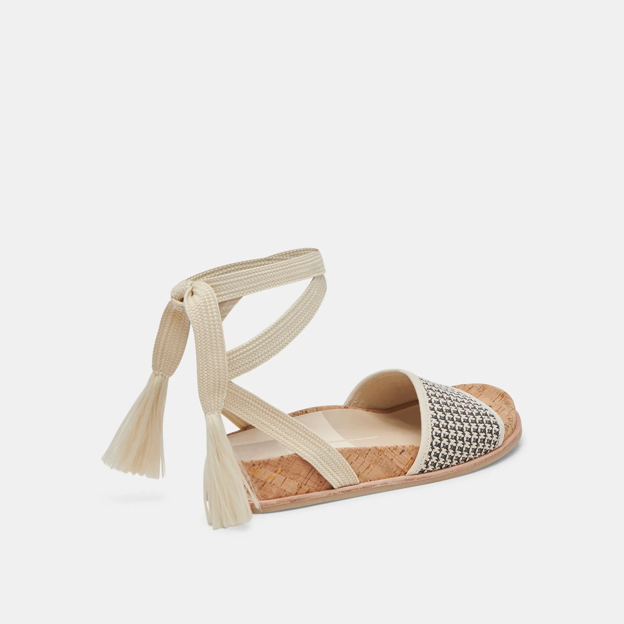 SALACY SANDALEN SCHWARZ NATUR RAFFIA