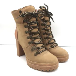 See by Chloe Eileen High Heel Wanderstiefel Kamel Wildleder Größe 37