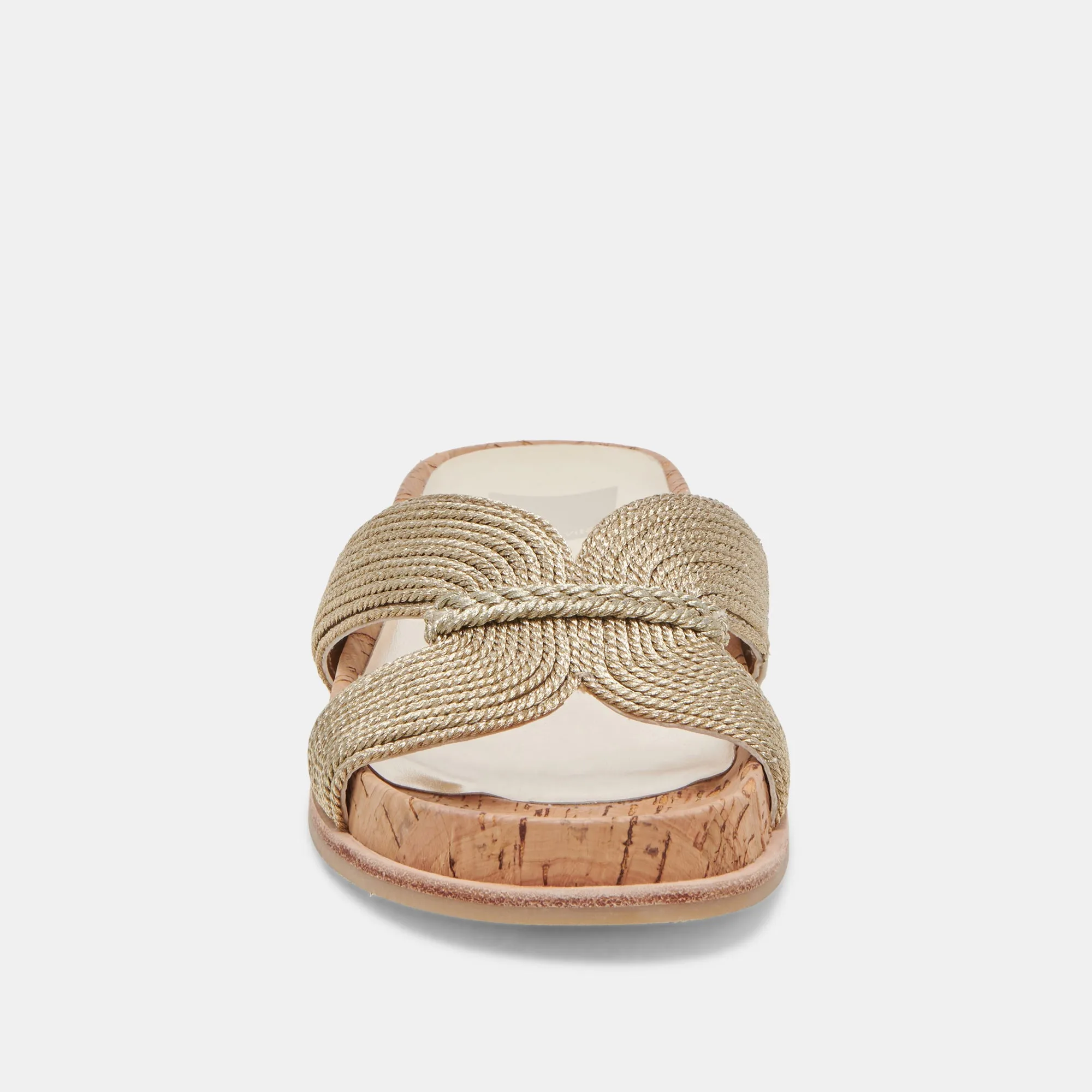 SELDA SANDALETTEN GOLD RAFFIA