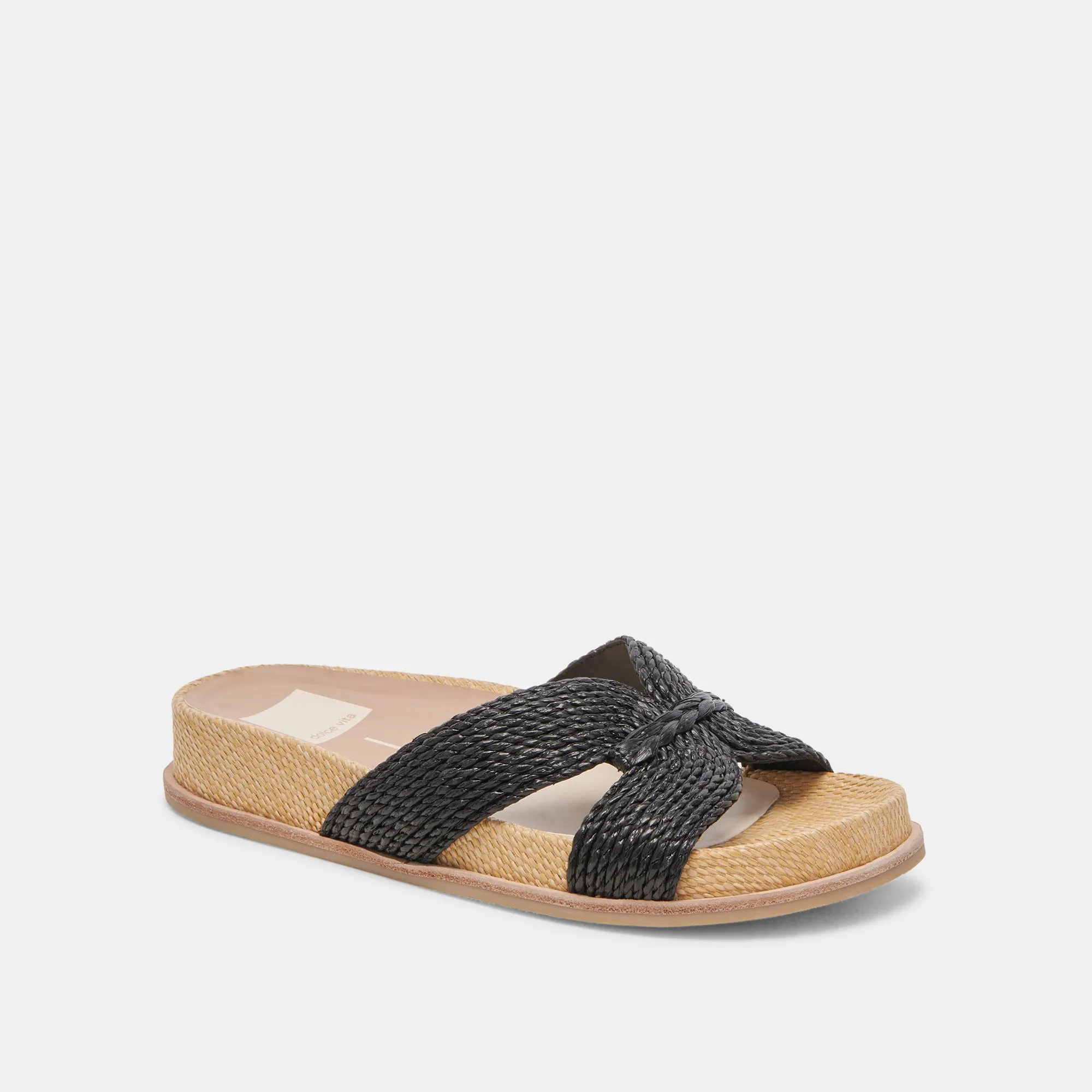 SELDA SANDALEN ONYX RAFFIA