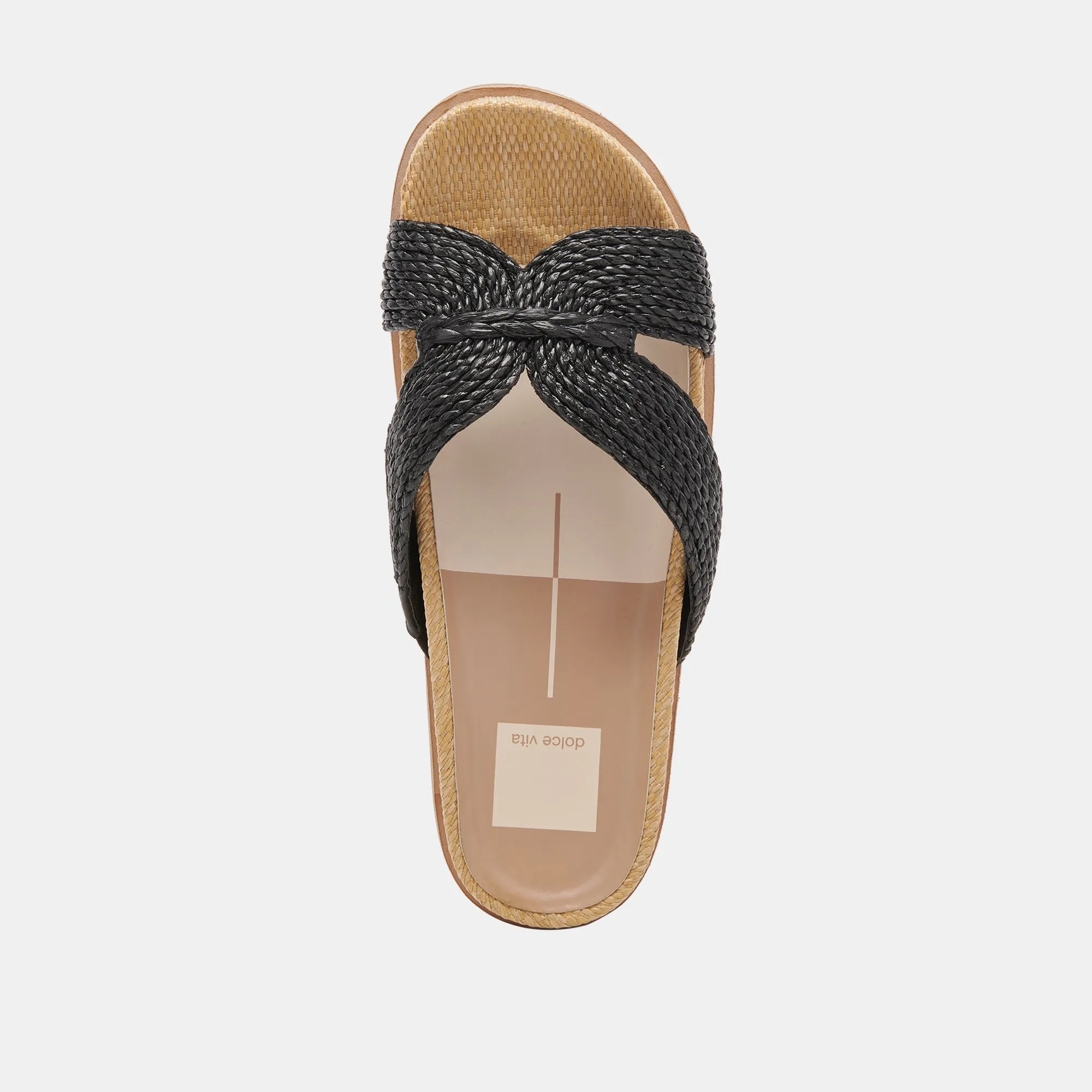SELDA SANDALEN ONYX RAFFIA