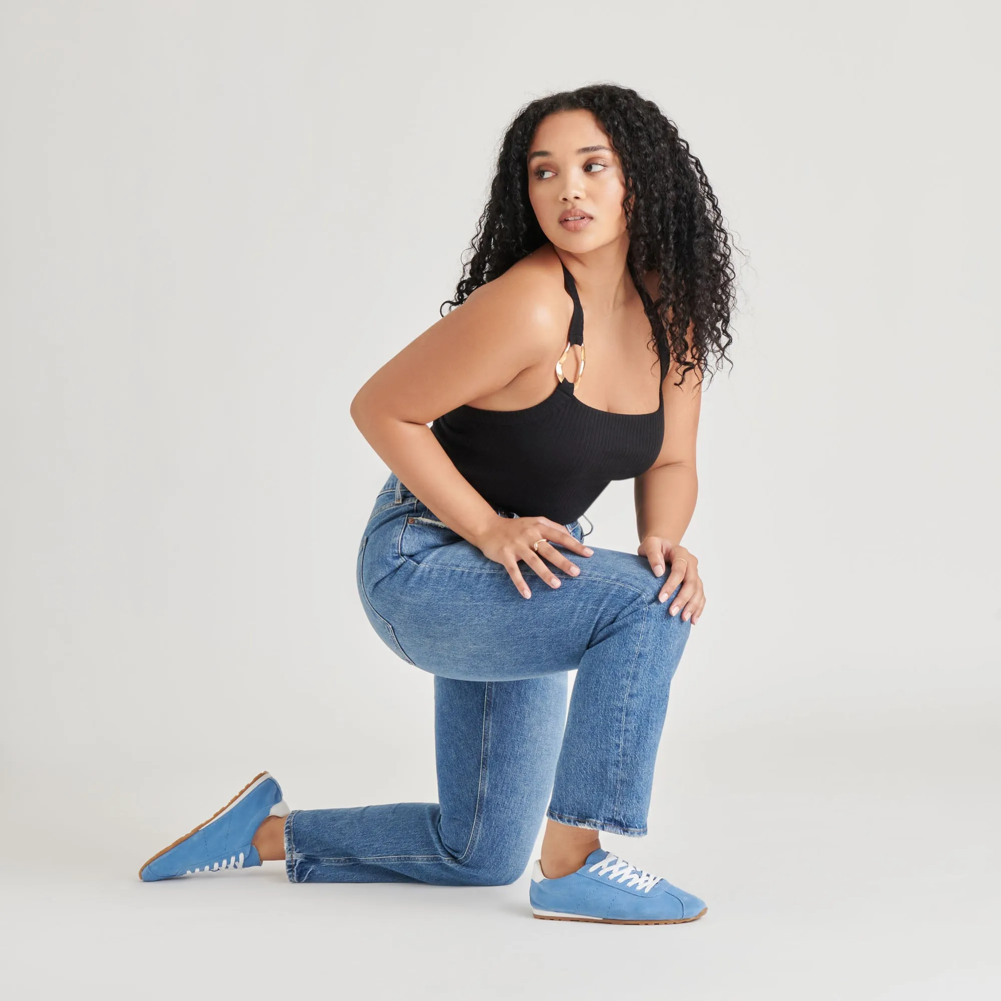 SERINA SNEAKERS BLAU WILDLEDER