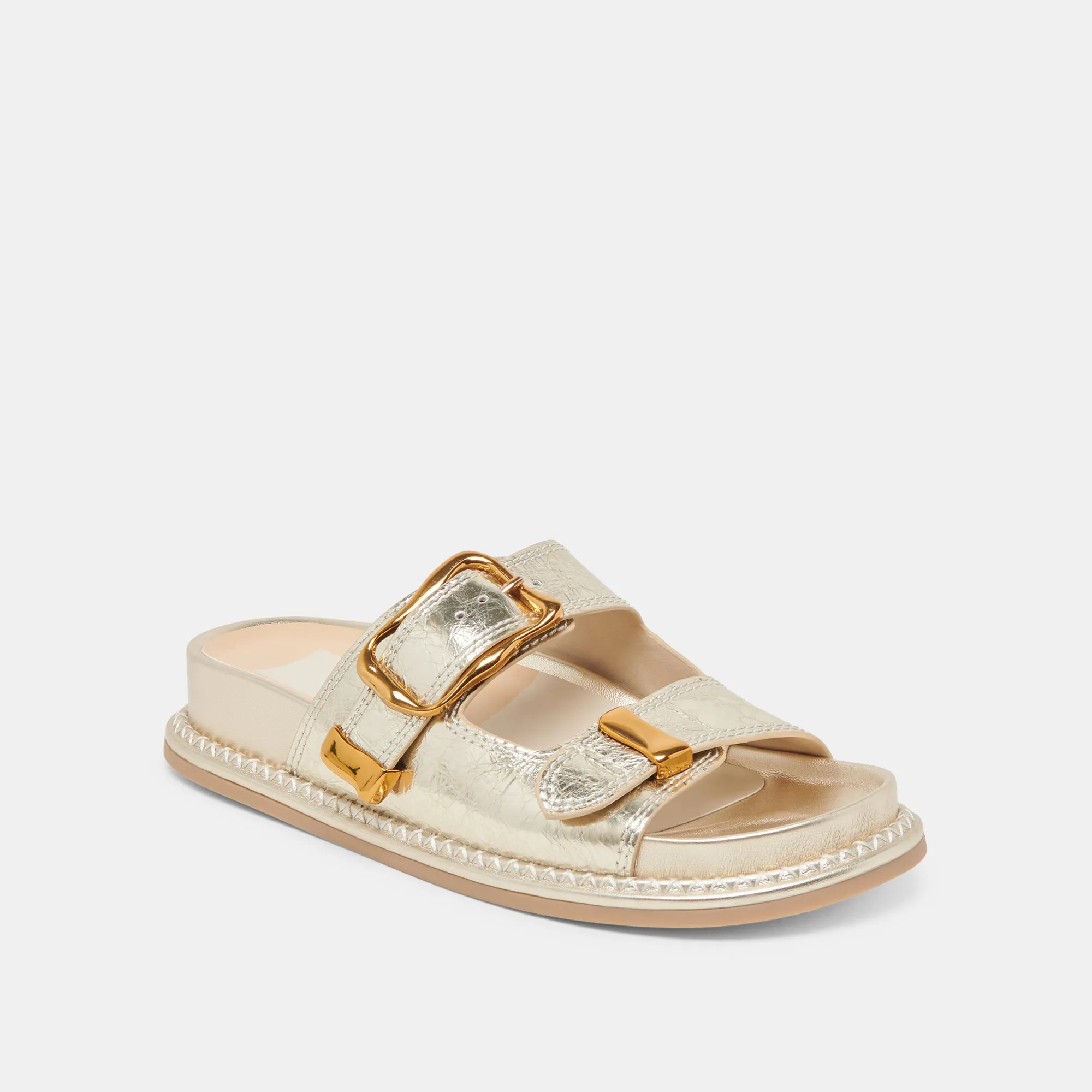 SEVANA SANDALETTES HELLGOLD GEBÜRSTETES LEDER