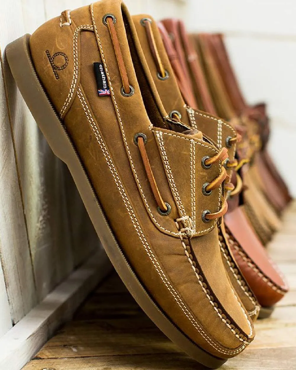 Schuhe Chatham Chatham Herren Rockwell II G2 Leder Bootsschuhe in weiter Passform