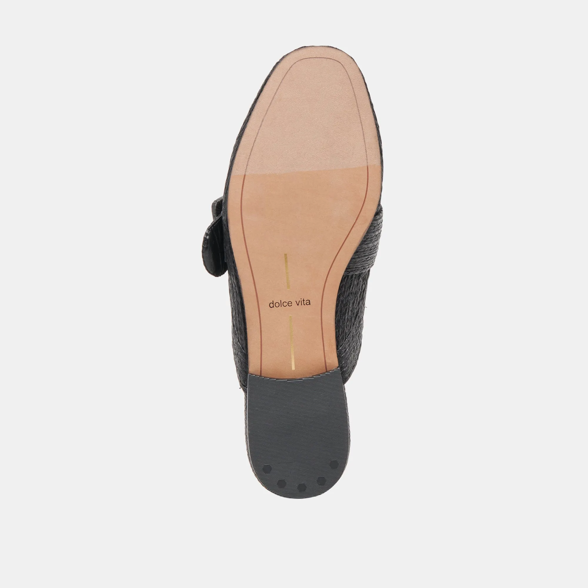 SIANNA FLATS SCHWARZES RAFFIA