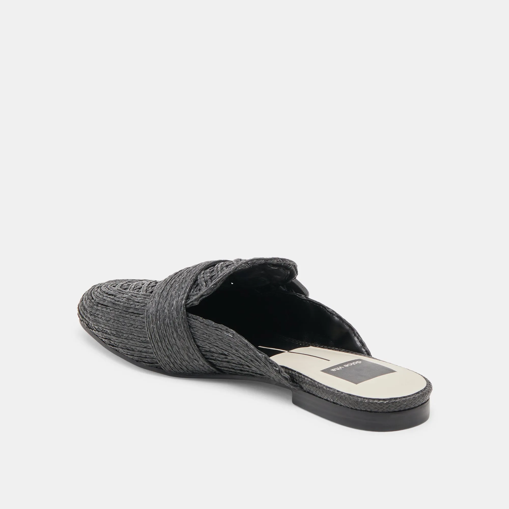 SIANNA FLATS SCHWARZES RAFFIA