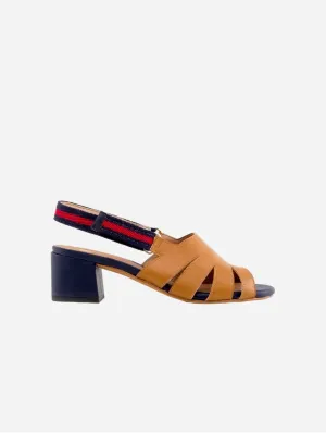 Silvia Vegan Leder High-Heel Sandalen | Kamel
