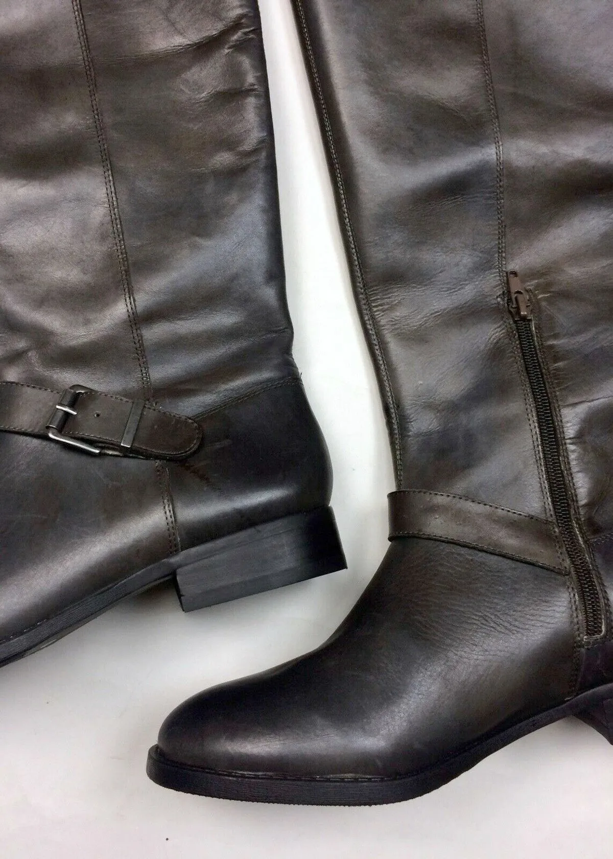 Sole Society Größe 8,5/38,5 grau-braune Reitstiefel NWOB