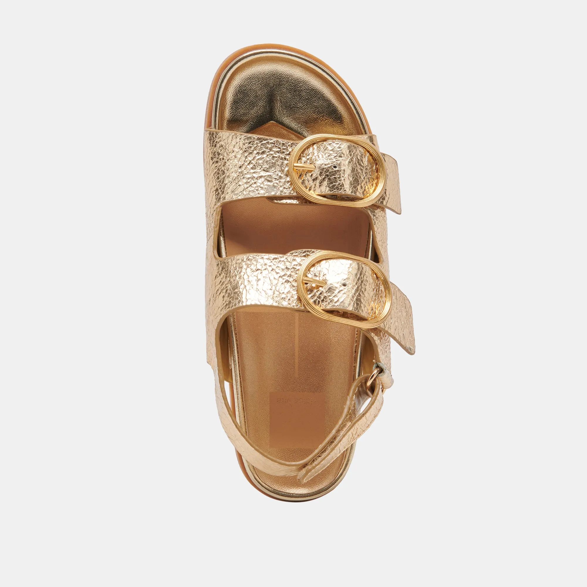 STARLA SANDALETTEN GOLD LEDER MIT VINTAGE-OPTIK