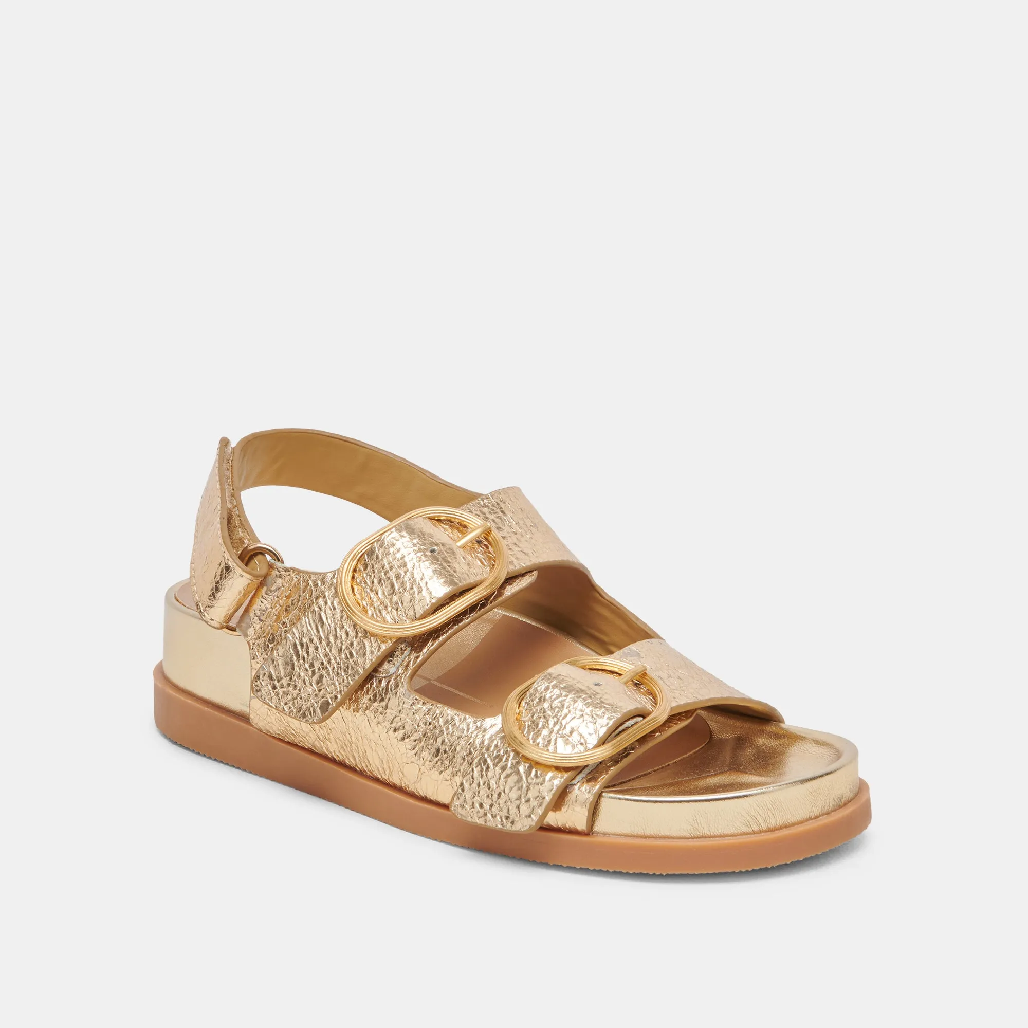 STARLA SANDALETTEN GOLD LEDER MIT VINTAGE-OPTIK