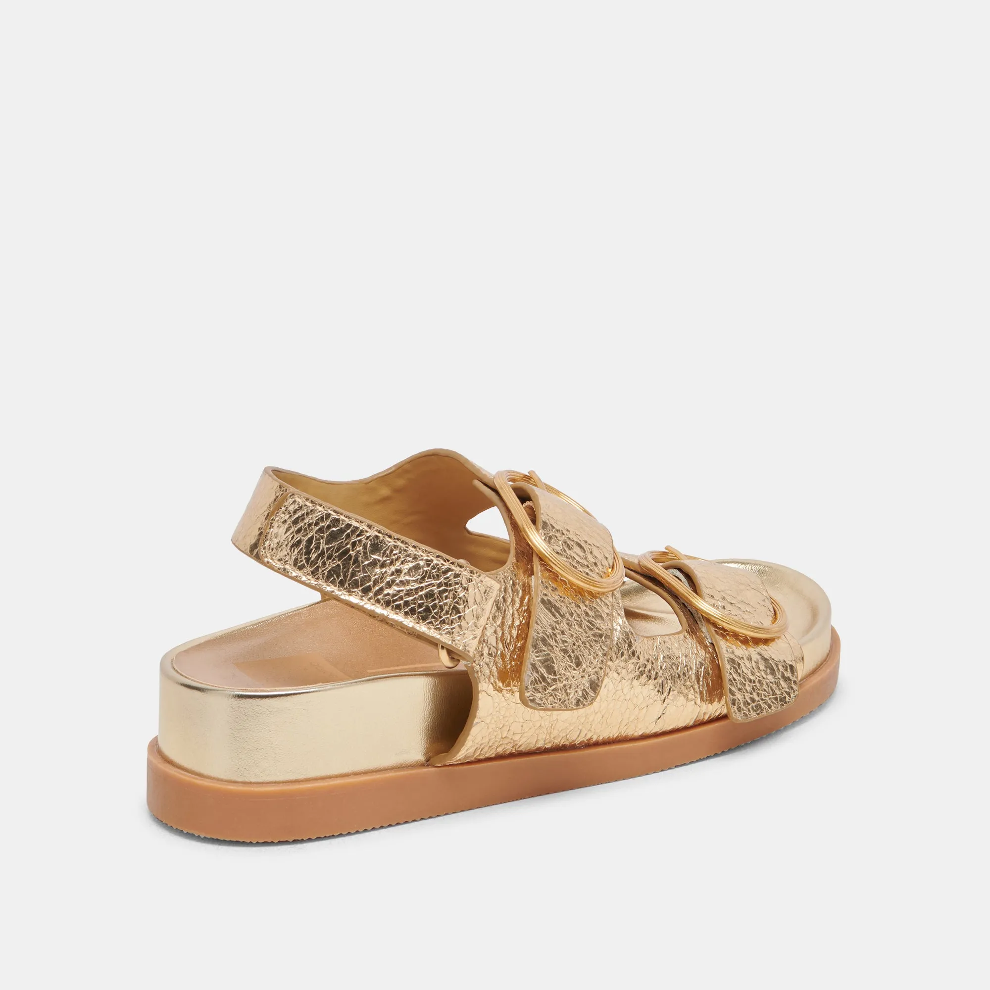STARLA SANDALETTEN GOLD LEDER MIT VINTAGE-OPTIK