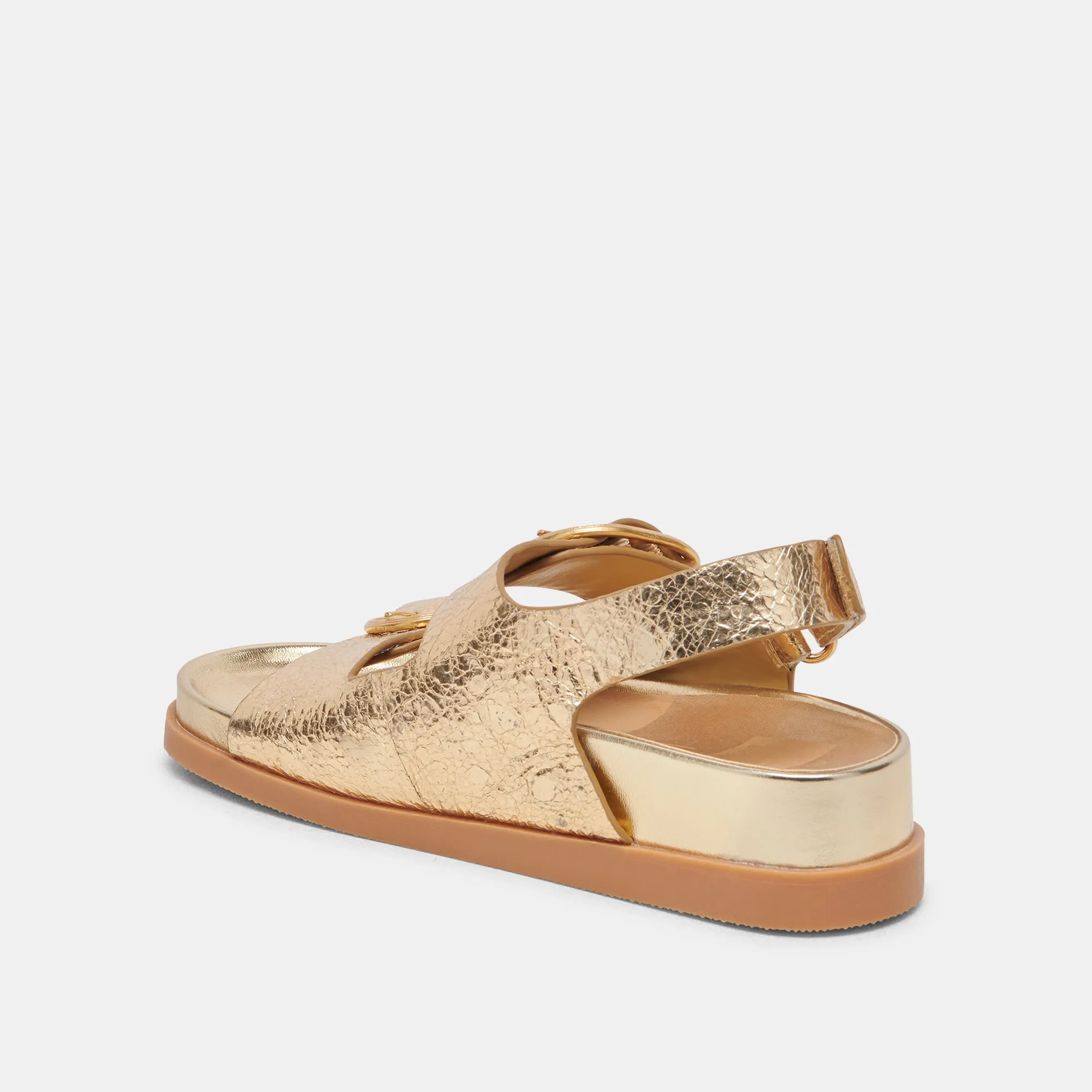 STARLA SANDALETTEN GOLD LEDER MIT VINTAGE-OPTIK