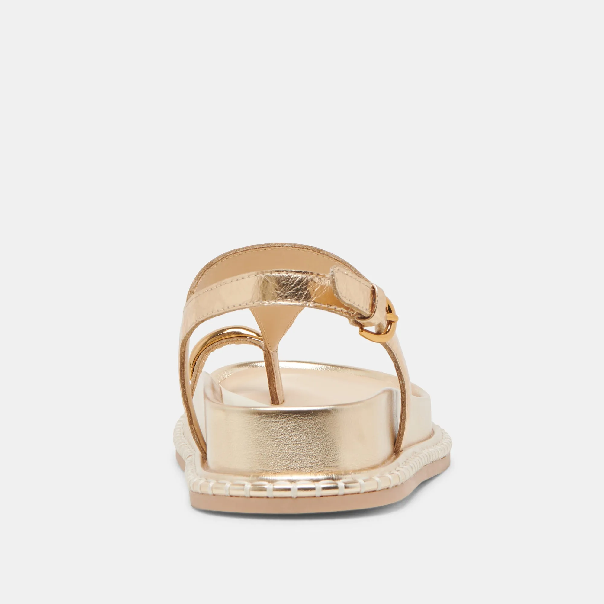 STEFAN SANDALEN GOLD GESTRESSTES LEDER