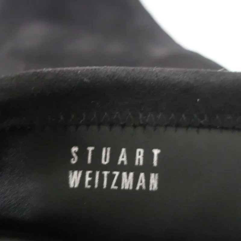 Stuart Weitzman Lowland Over-the-Knee-Stiefel Schwarz Wildleder Größe 8 NEU