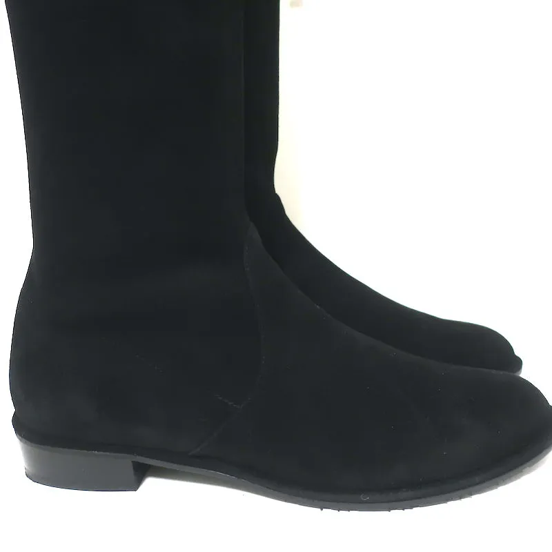 Stuart Weitzman Lowland Over-the-Knee-Stiefel Schwarz Wildleder Größe 8 NEU