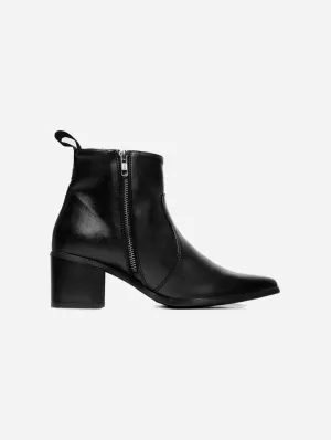 Swan Nr.1 Desserto® Kaktusleder Vegane Knöchelstiefel | Schwarz