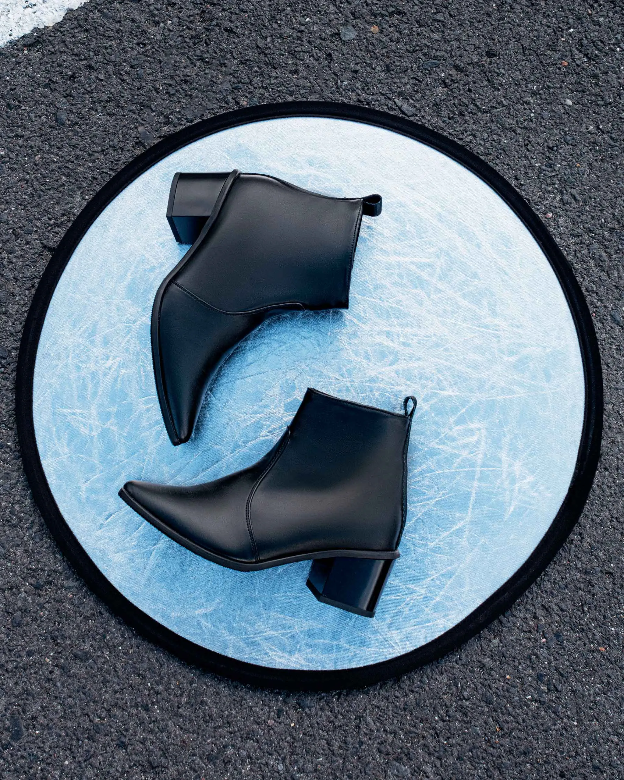 Swan Nr.1 Desserto® Kaktusleder Vegane Knöchelstiefel | Schwarz
