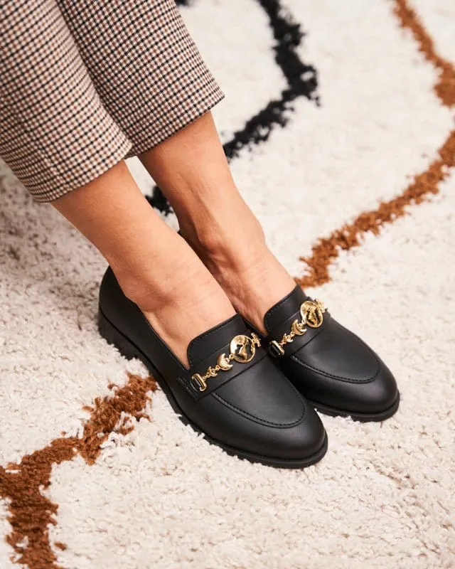 Symbol Vegan Leder Loafers | Schwarz