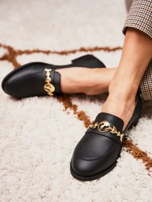 Symbol Vegan Leder Loafers | Schwarz