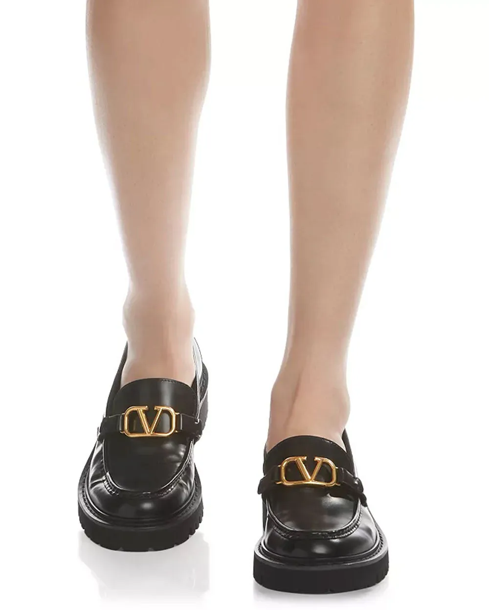 VLogo Signature Loafer aus Kalbsleder in Nero