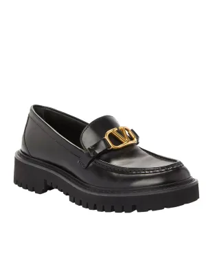 VLogo Signature Loafer aus Kalbsleder in Nero