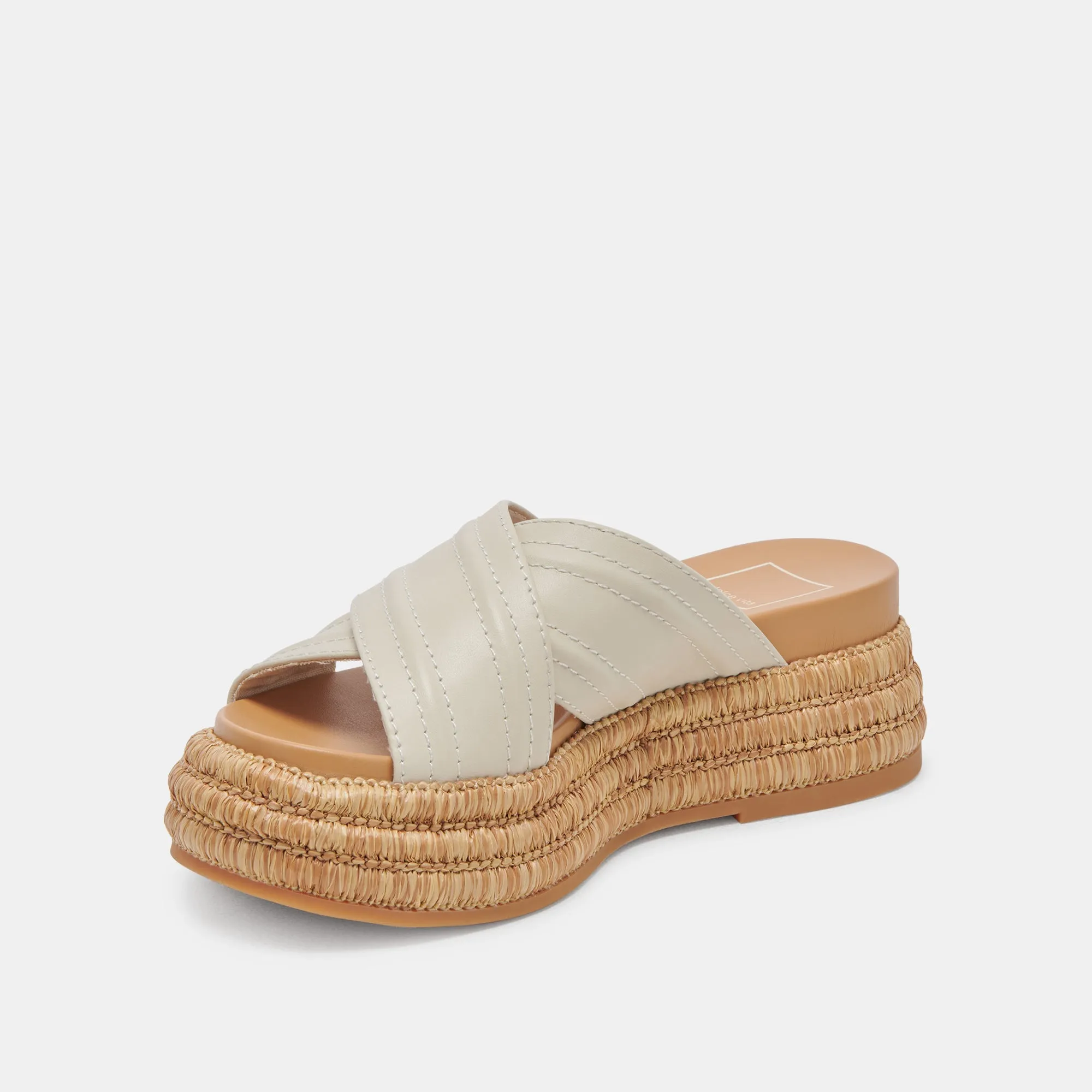WESLEE SANDALEN IN ELFENBEINFARBENEM LEDER