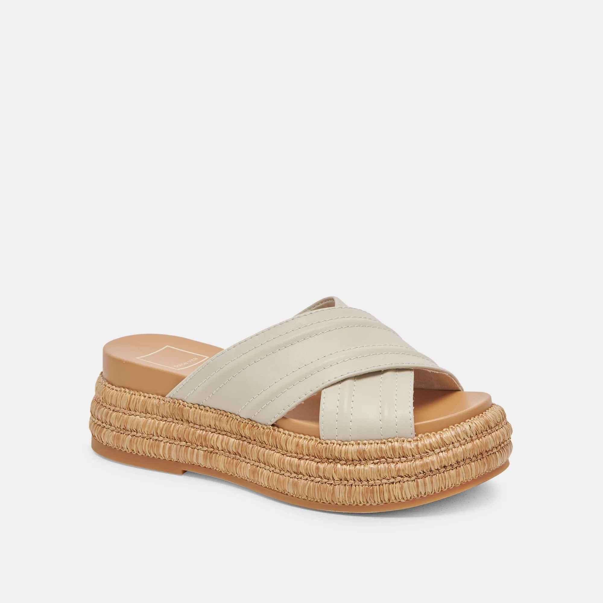 WESLEE SANDALEN IN ELFENBEINFARBENEM LEDER