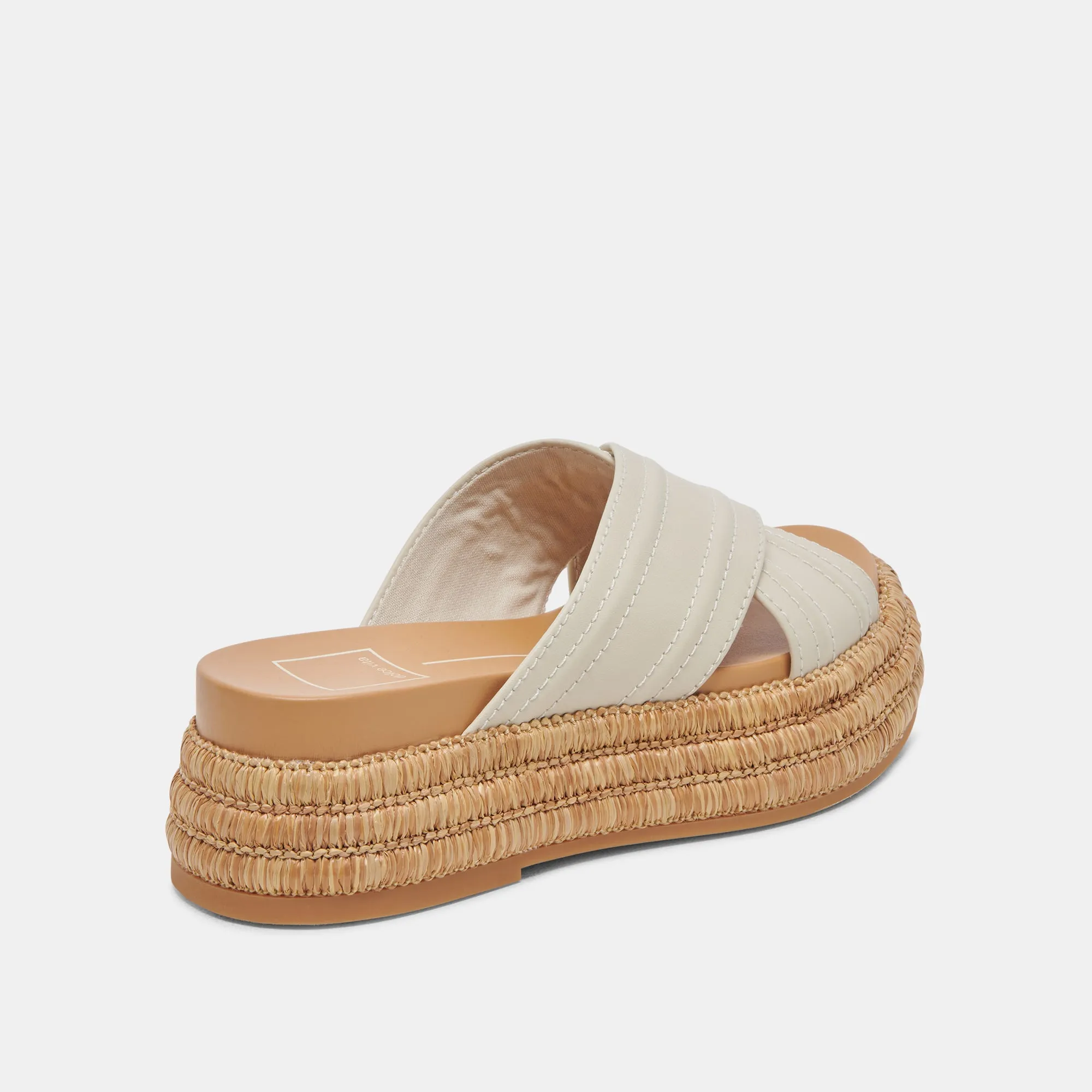 WESLEE SANDALEN IN ELFENBEINFARBENEM LEDER