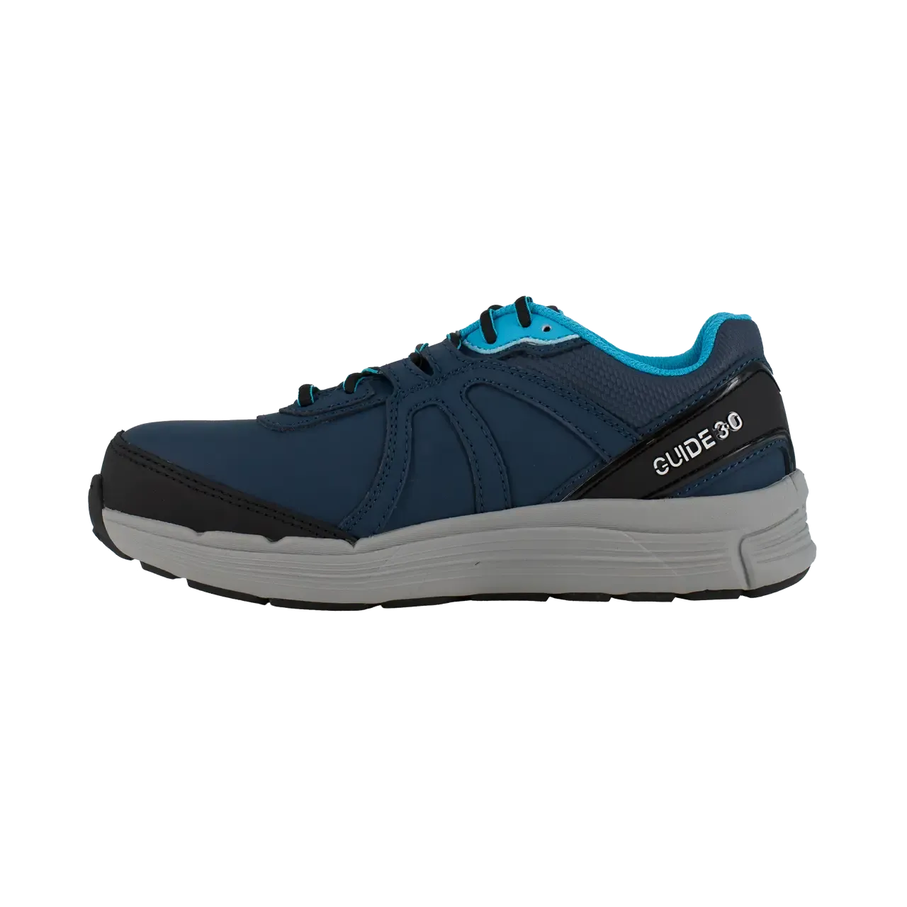 Damen-Sicherheitssportschuh mit Stahlkappe Marineblau/Hellblau