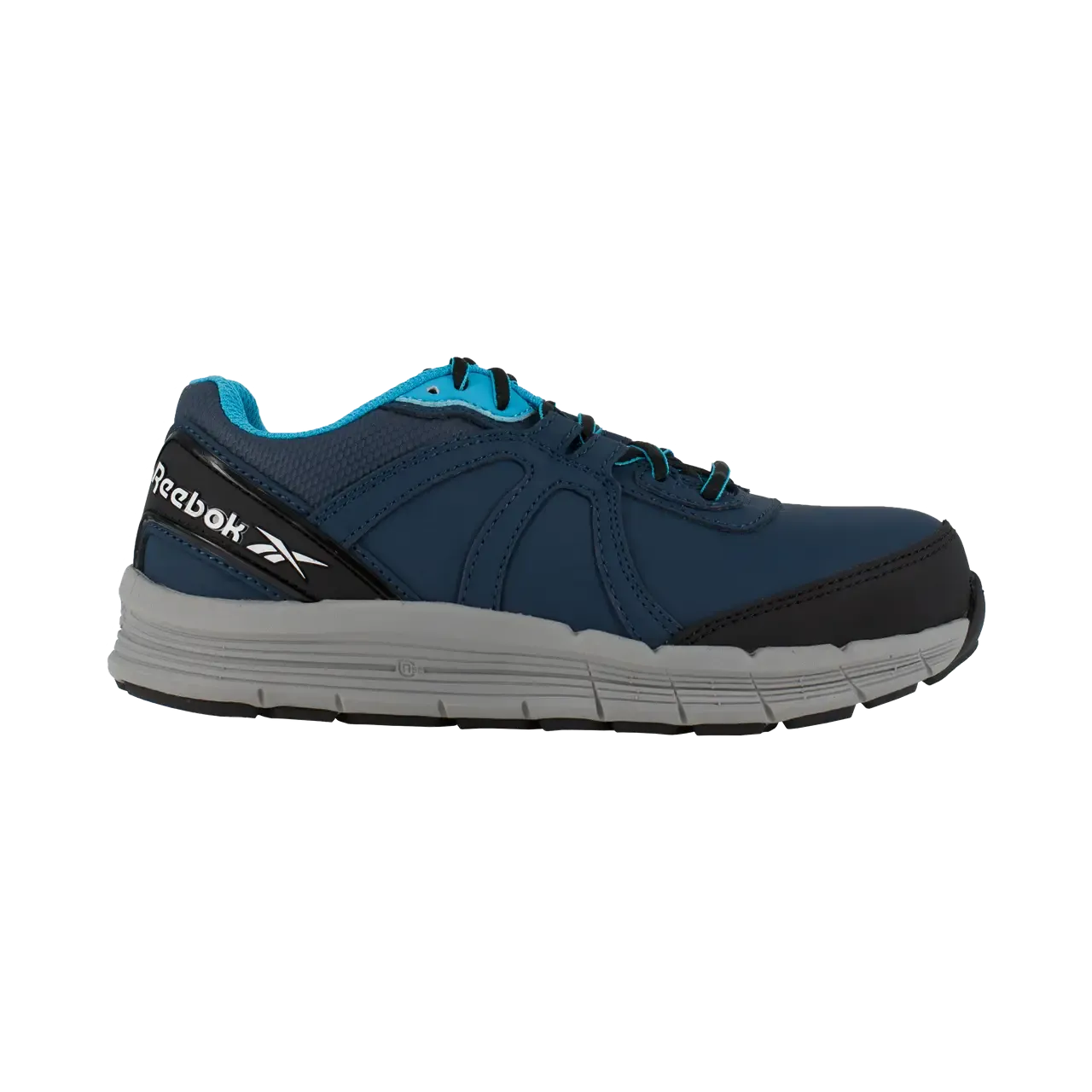 Damen-Sicherheitssportschuh mit Stahlkappe Marineblau/Hellblau