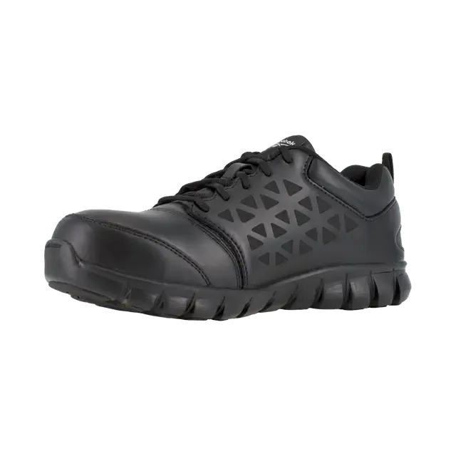 Damen Sublite Cushion Sicherheitsschuhe mit Stahlkappe, sportliche Lederschuhe, Schwarz
