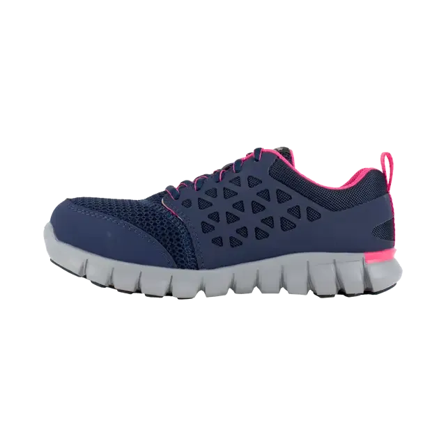 Damen Sublite Cushion Sicherheitssportschuh mit Stahlkappe Blau/Rosa