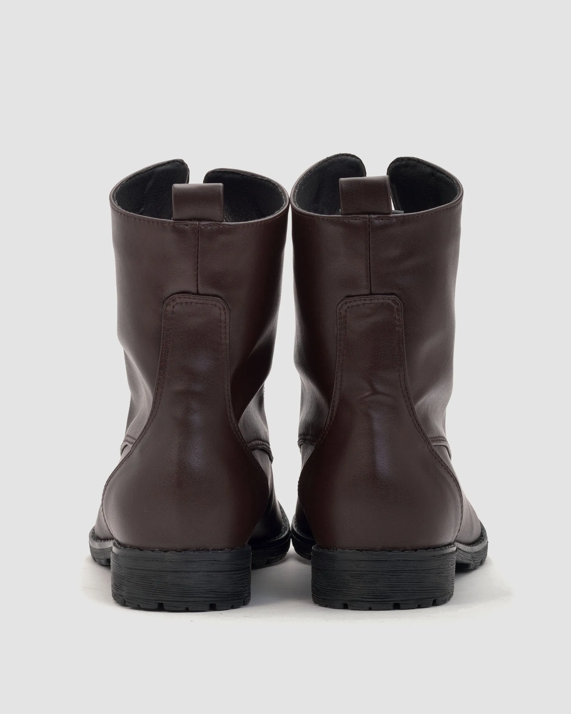 Damen-Worker Nr. 2 Vegea Traubenleder-Stiefel | Schokolade