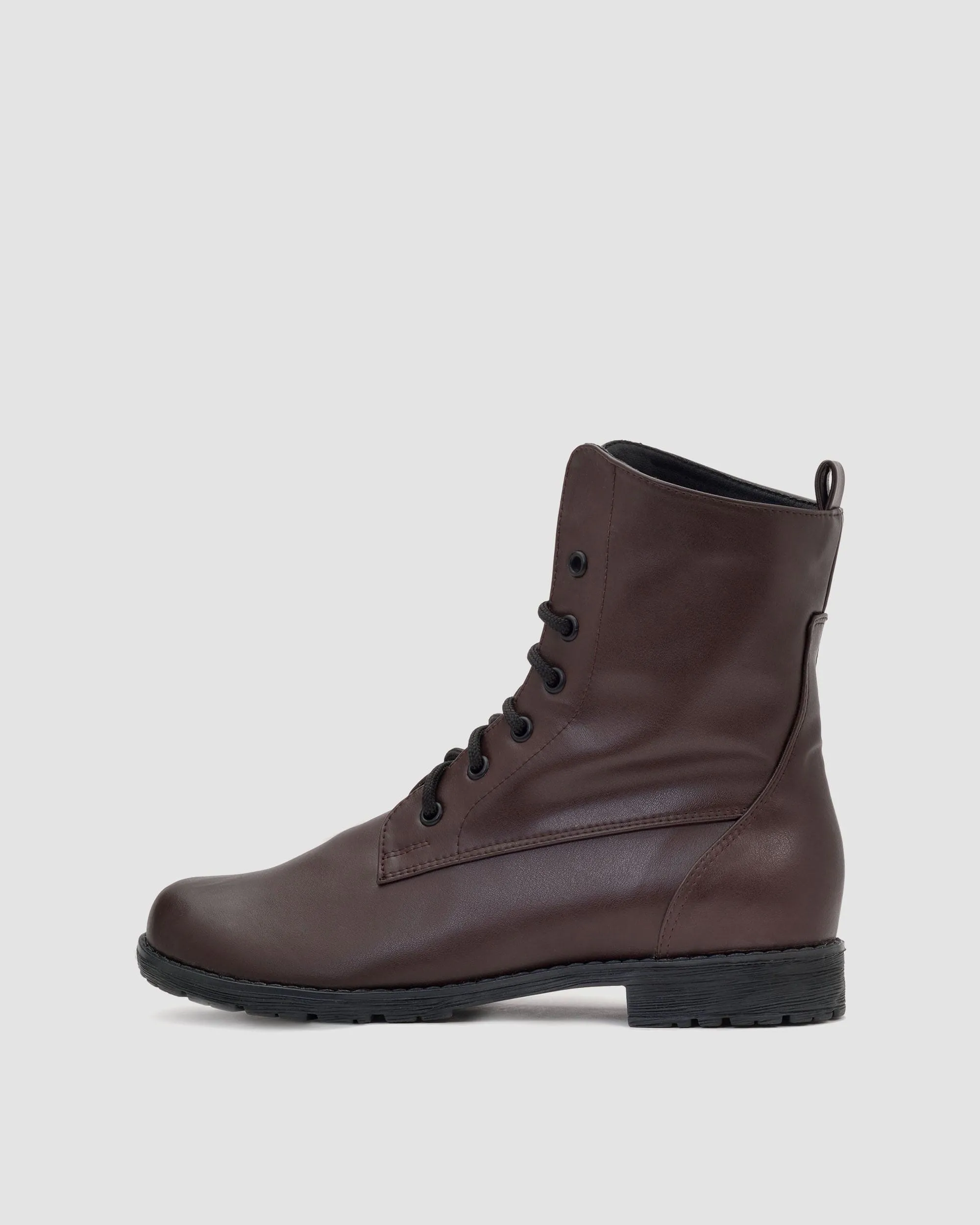 Damen-Worker Nr. 2 Vegea Traubenleder-Stiefel | Schokolade