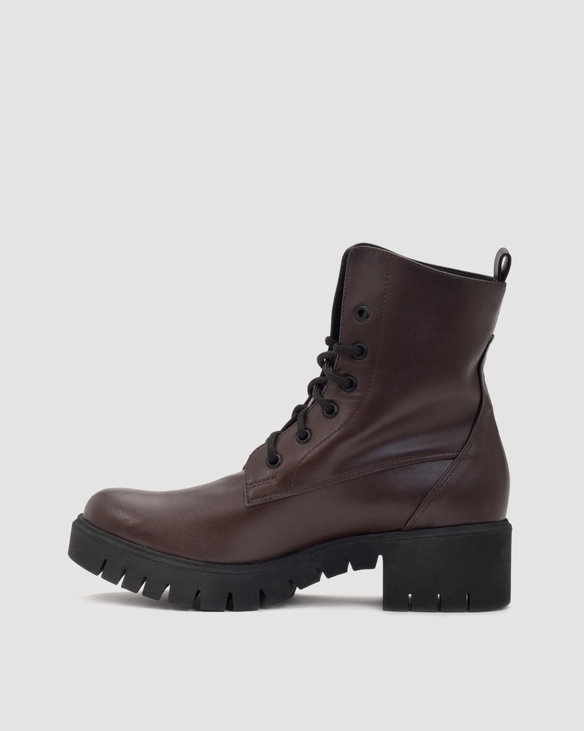 Frauen Arbeiter Nr. 3 Vegea® Traubenleder Stiefel | Schokolade