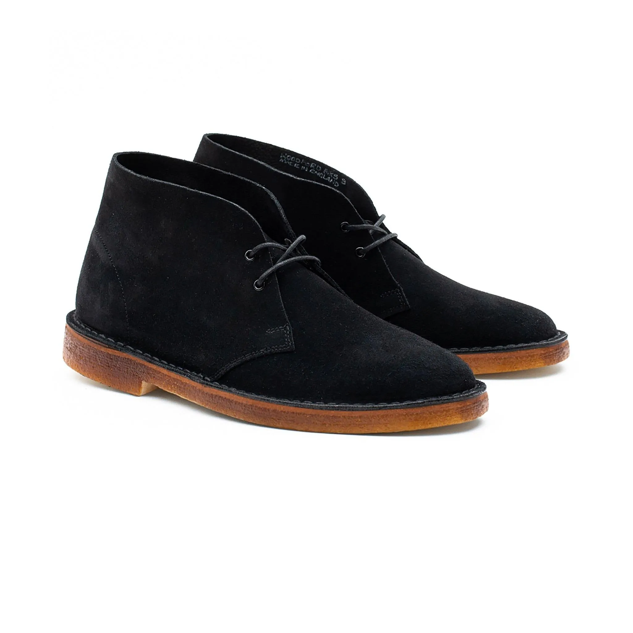 Woodford Desert Boot - Schwarzes Janus Kalbsleder Wildleder