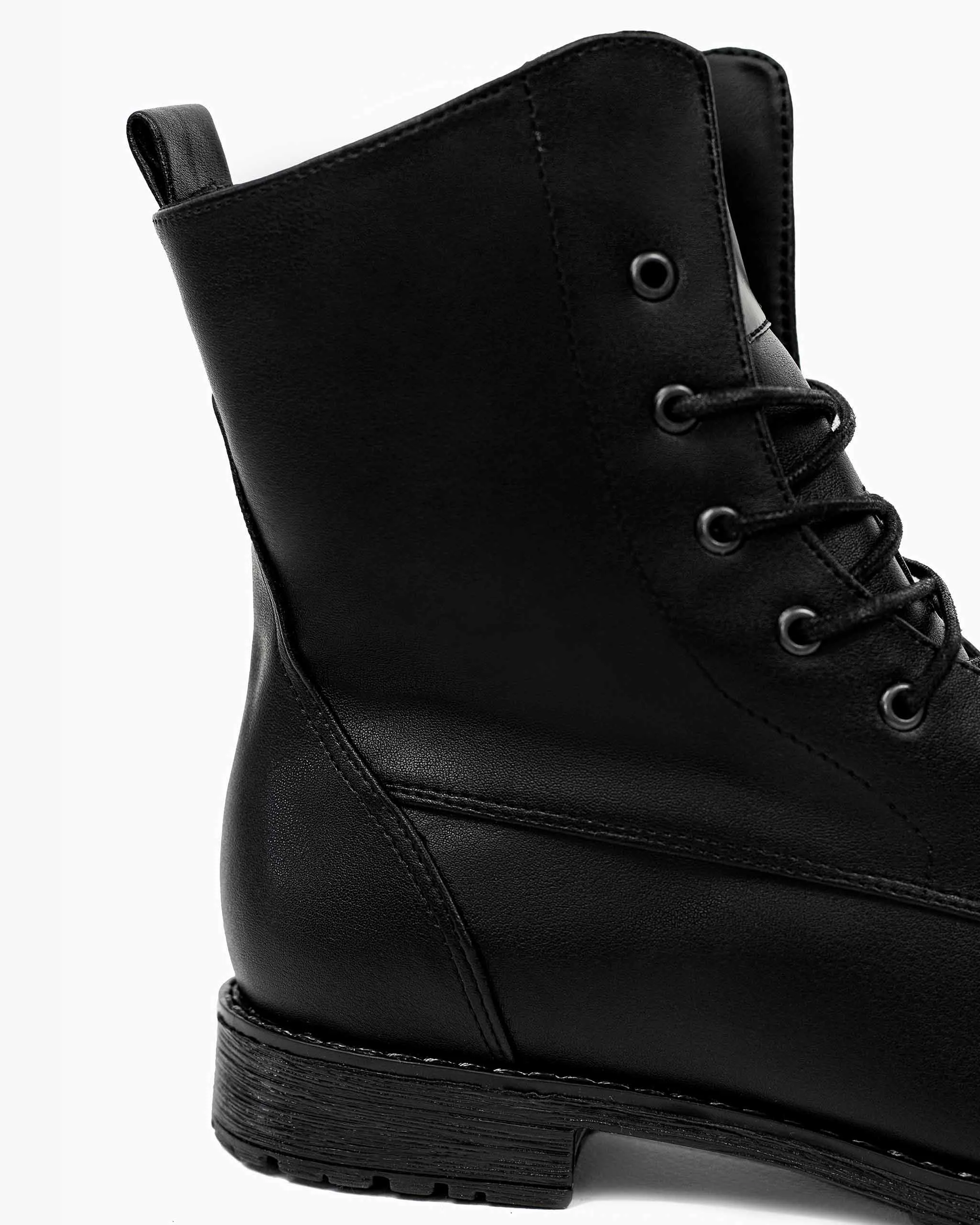 Workers Nr. 2 Desserto® Kaktusleder Vegane Stiefel | Schwarz