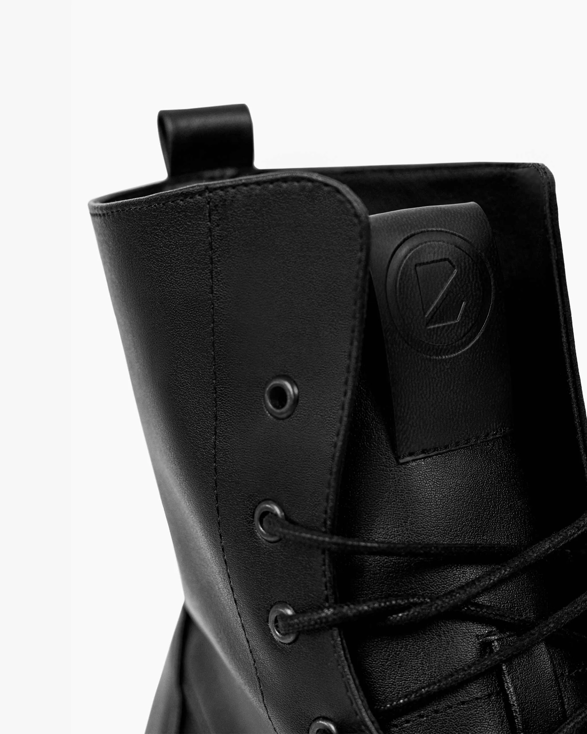 Workers Nr. 2 Desserto® Kaktusleder Vegane Stiefel | Schwarz