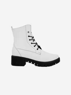 Workers Nr. 3 Desserto® Kaktusleder Vegane Stiefel | Weiß