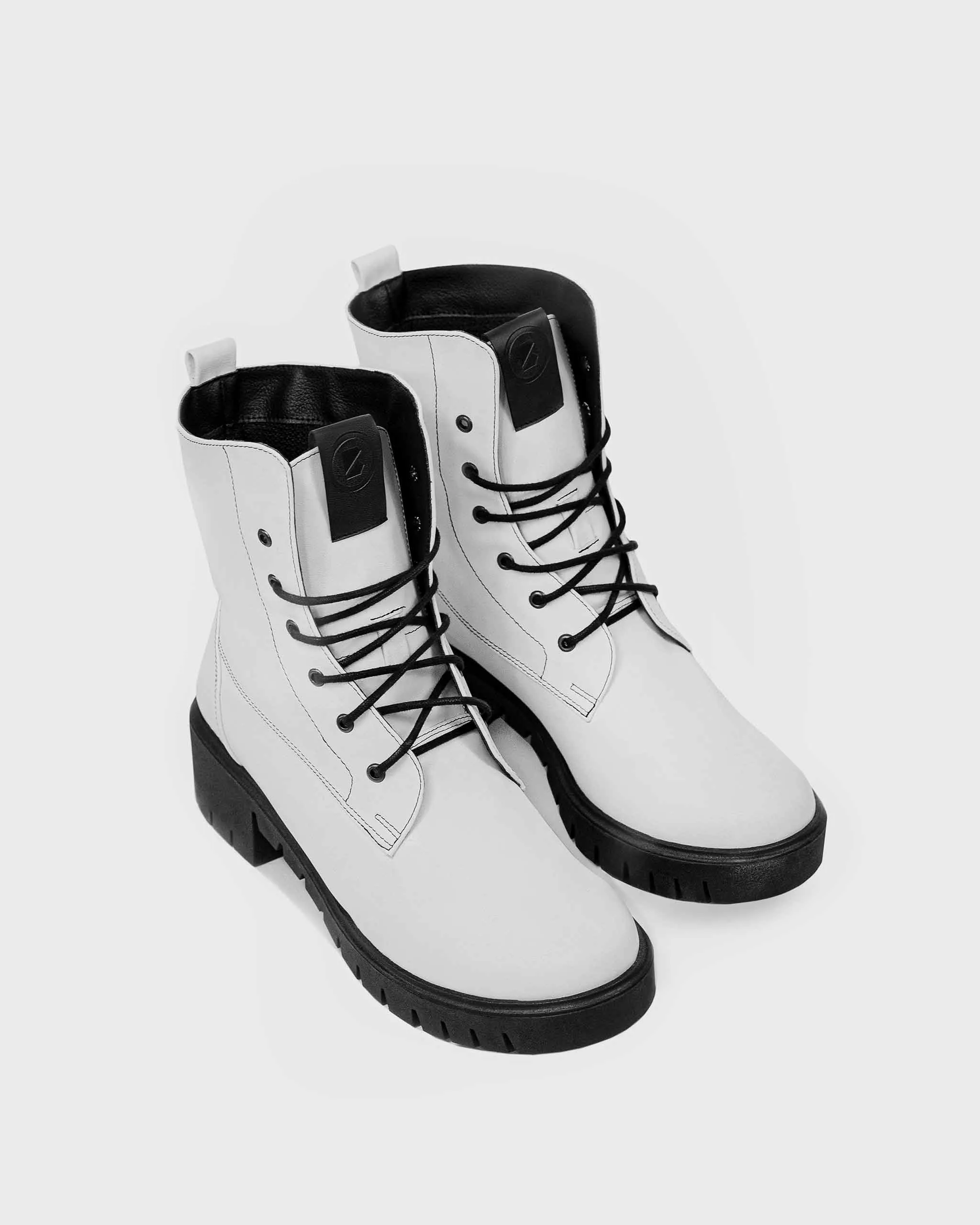Workers Nr. 3 Desserto® Kaktusleder Vegane Stiefel | Weiß