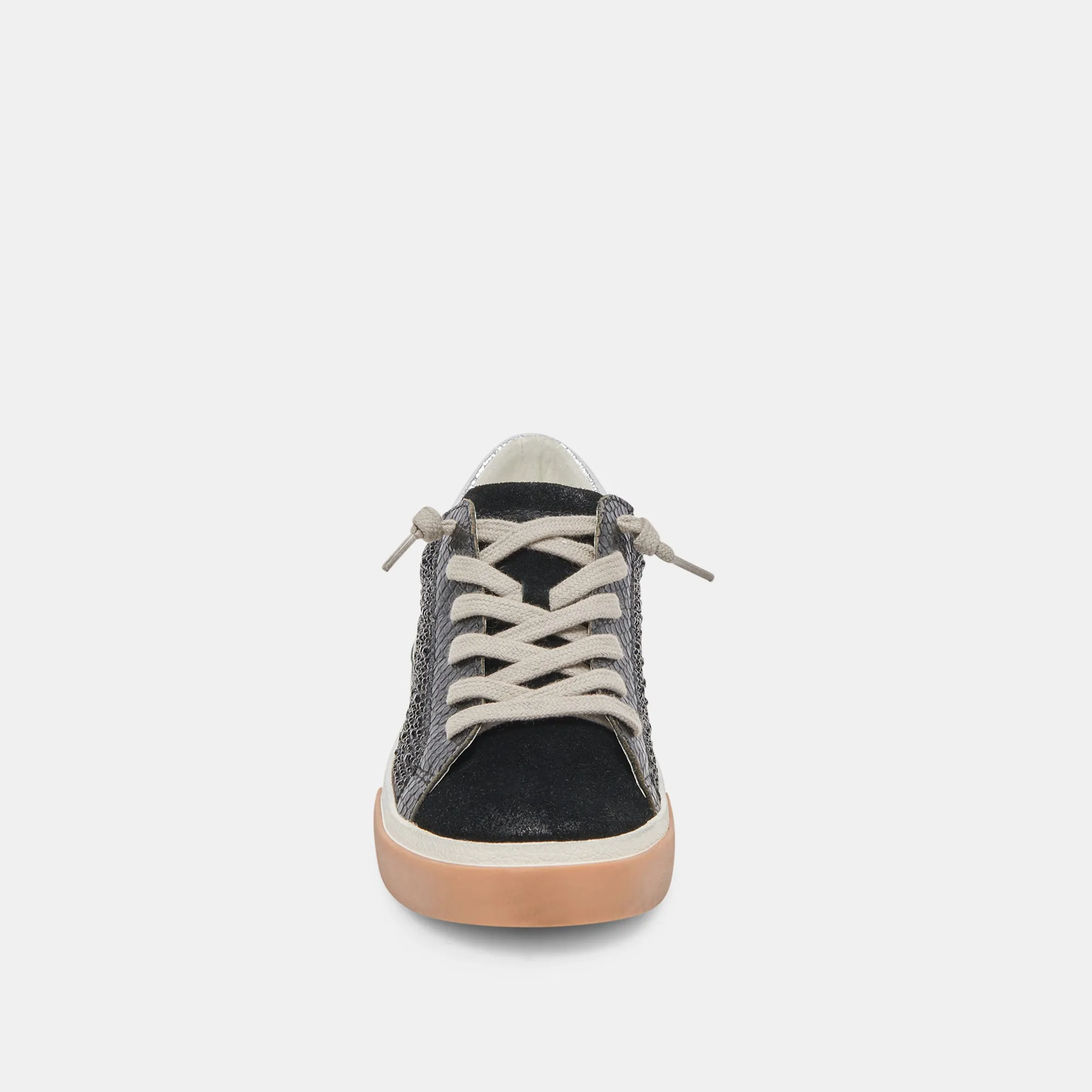 ZINA CRYSTAL SNEAKERS SCHWARZES WILDLEDER