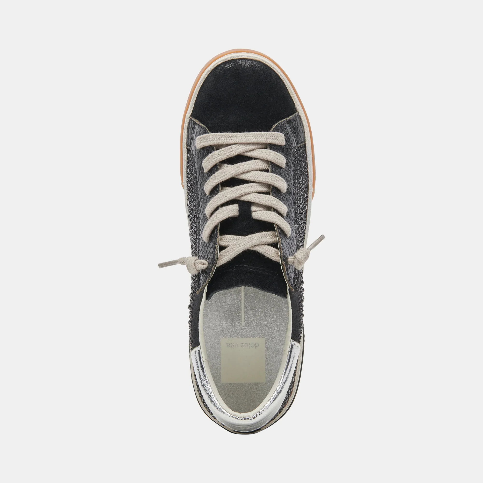 ZINA CRYSTAL SNEAKERS SCHWARZES WILDLEDER