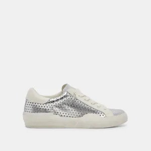 ZINA PERF 360 SNEAKERS SILBER LEDER