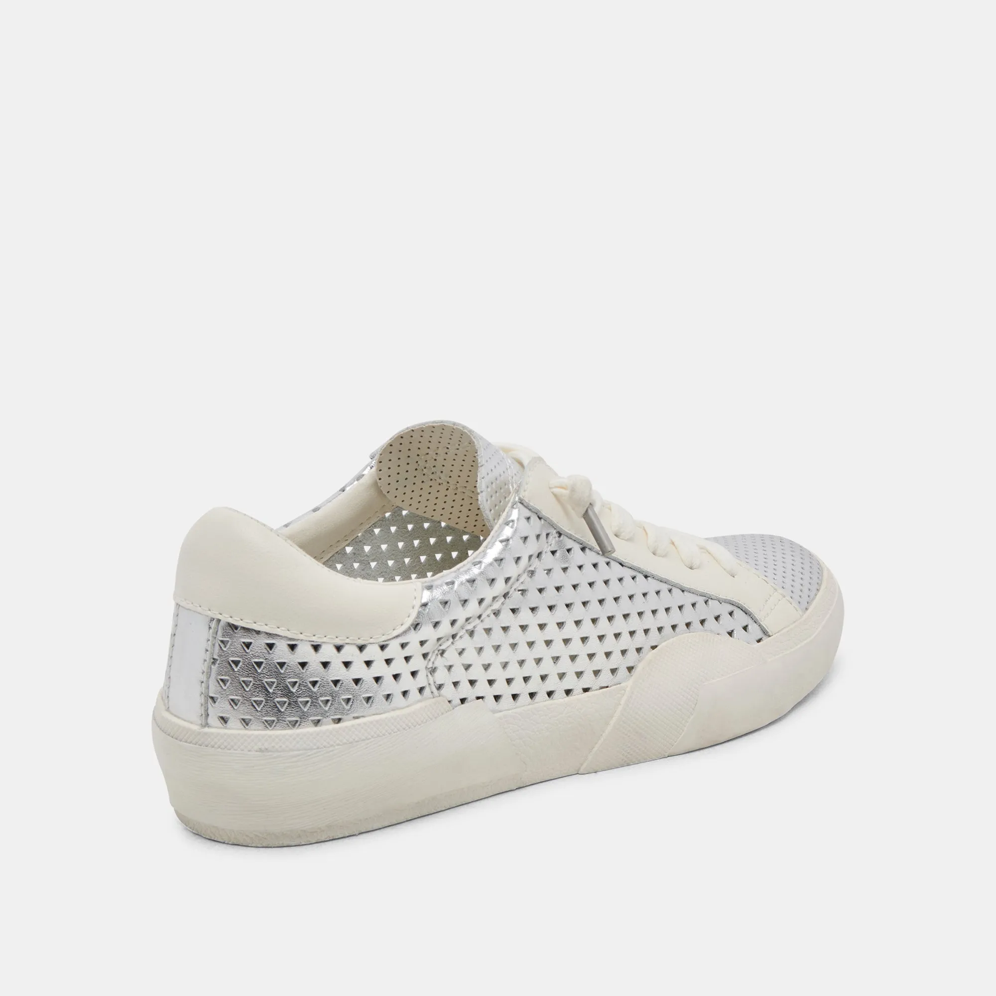 ZINA PERF 360 SNEAKERS SILBER LEDER