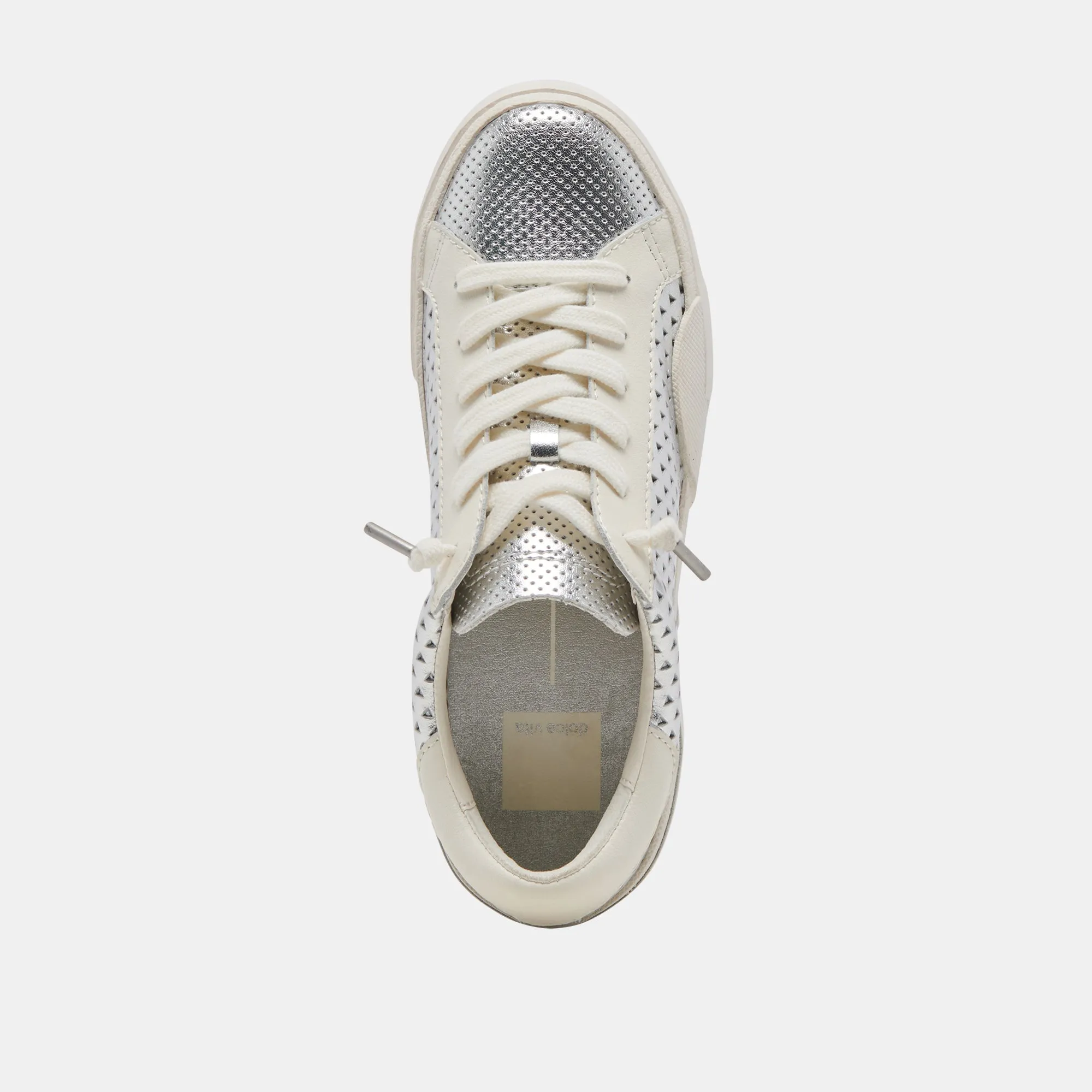 ZINA PERF 360 SNEAKERS SILBER LEDER