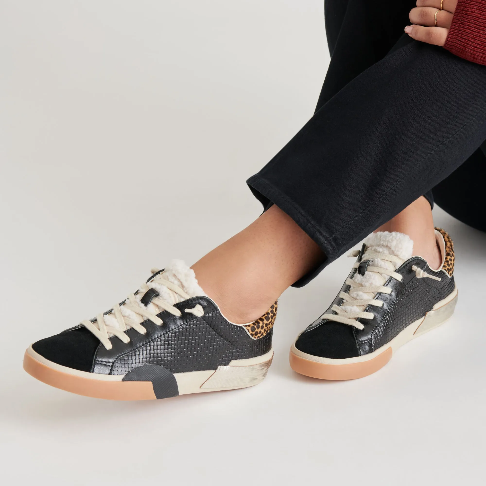 ZINA PLUSH SNEAKERS SCHWARZ MULTI GEWEBT
