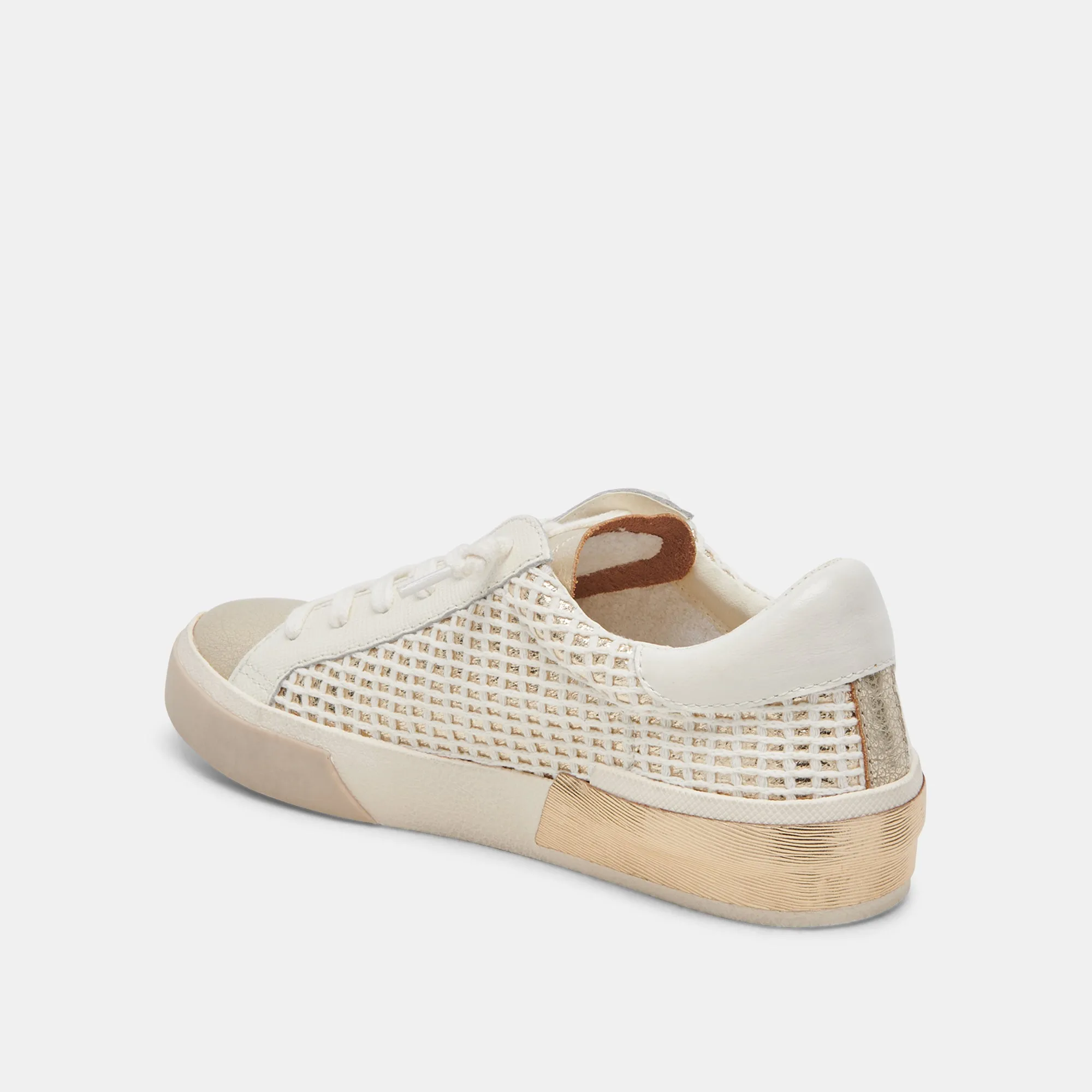 ZINA SNEAKERS KNOCHE GOLD GEWEBT