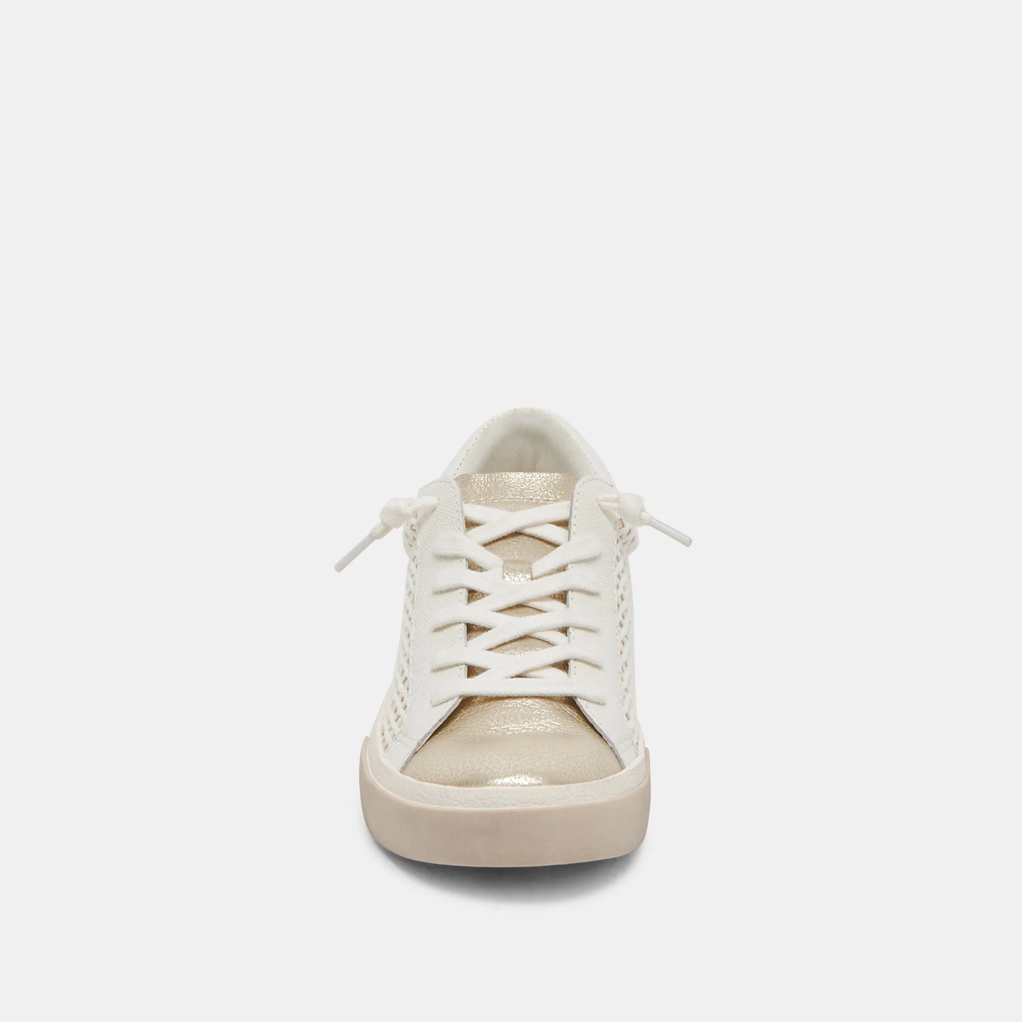 ZINA SNEAKERS KNOCHE GOLD GEWEBT