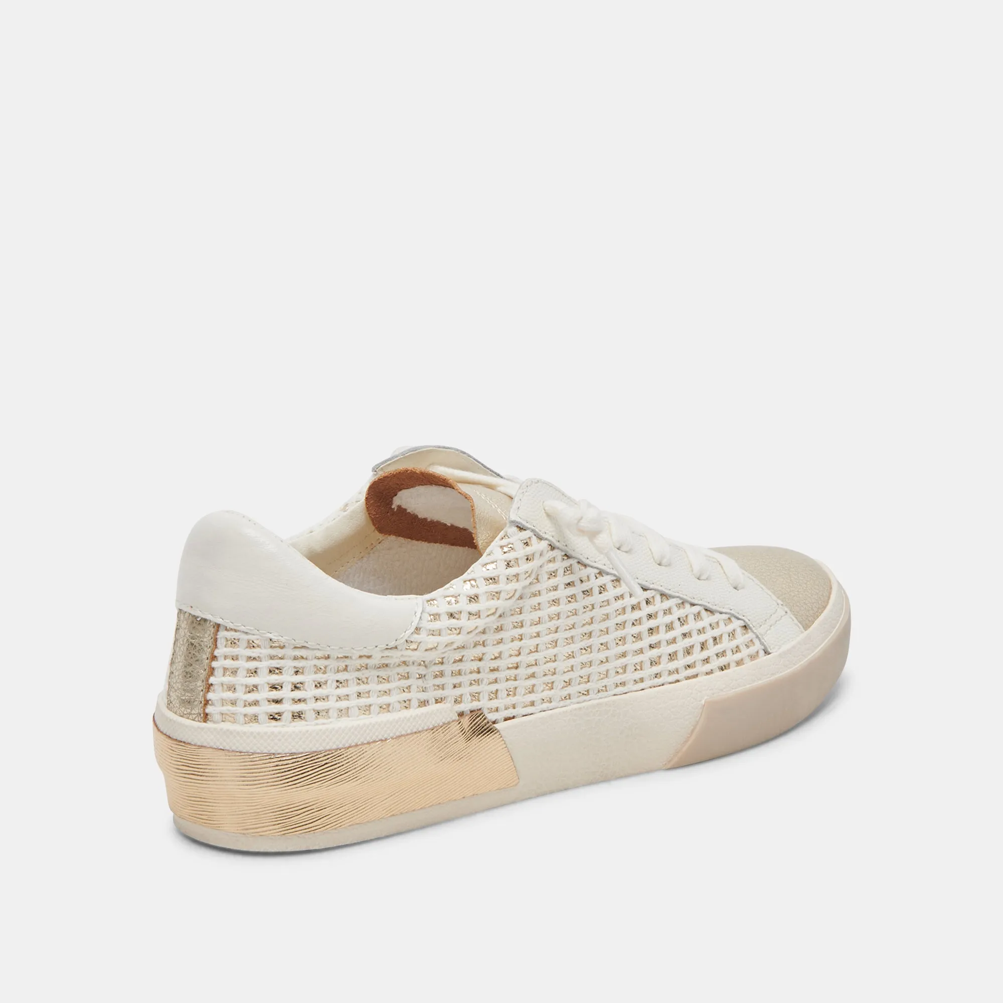 ZINA SNEAKERS KNOCHE GOLD GEWEBT