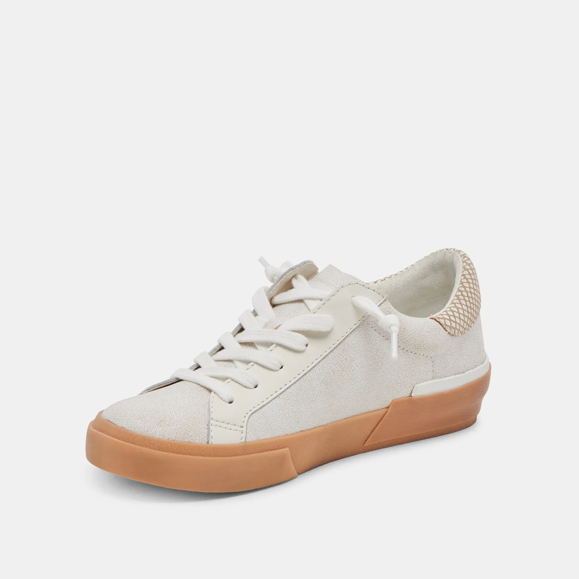 ZINA SNEAKERS ELFENBEIN MULTI GEBROCHENES LEDER
